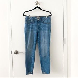 Madewell Petite 9” High Rise Seamed Raw Hem Jeans